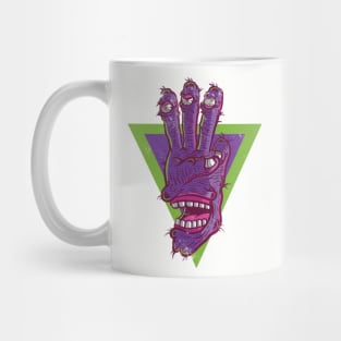 THREE FINGER MONSTER TASTY TREATS DESIGN T-shirt STICKERS CASES MUGS WALL ART NOTEBOOKS PILLOWS TOTES TAPESTRIES PINS MAGNETS MASKS T-Shirt Mug